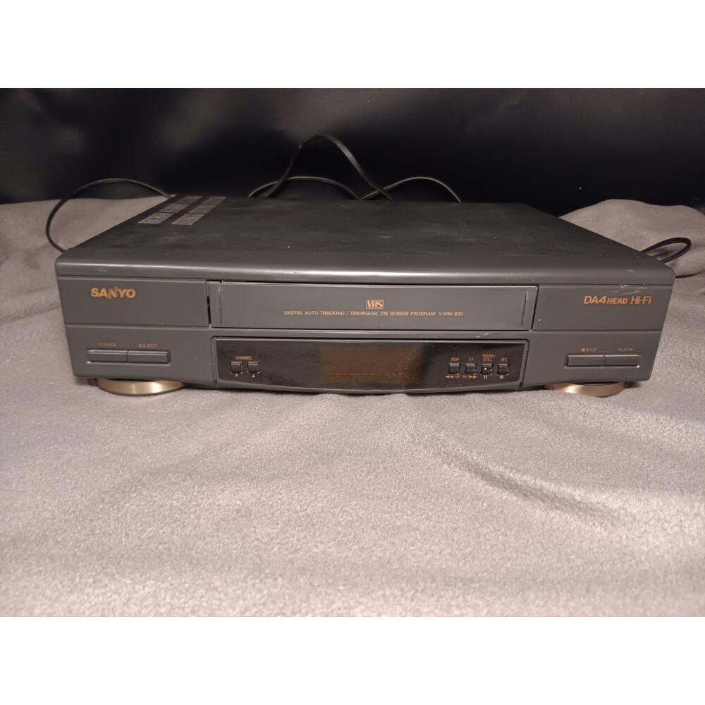 Sanyo DA 4‑Head HiFi VHS Player For Parts As‑Is Video Cassette Recorder VCR